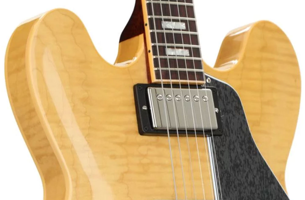Gibson Es-335 Figured 2018 Ltd 2h Ht Rw - Dark Vintage Natural - Guitare Électrique 1/2 Caisse - Variation 1