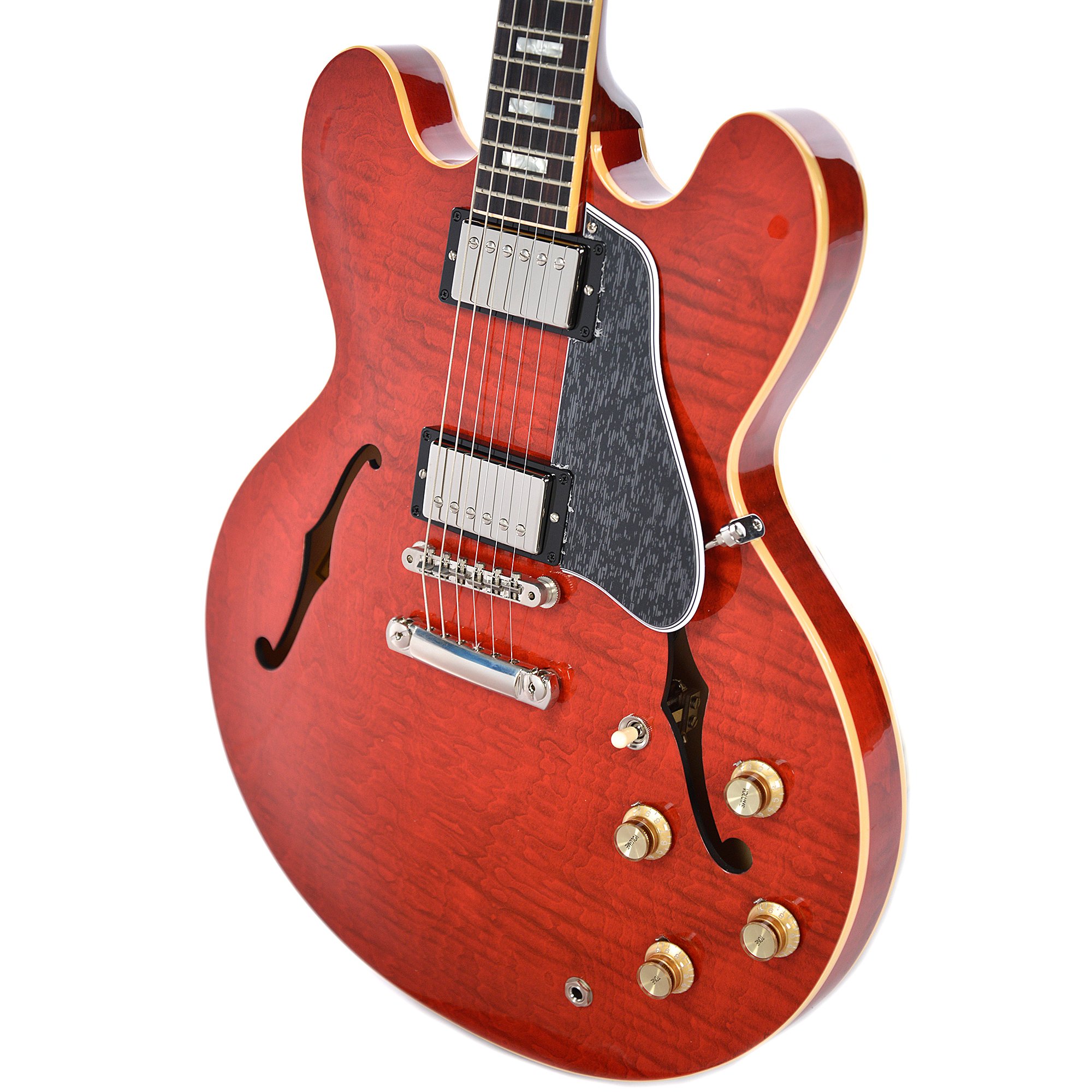Gibson Es-335 Figured 2018 Ltd - Antique Sixties Cherry - Guitare Électrique 1/2 Caisse - Variation 2