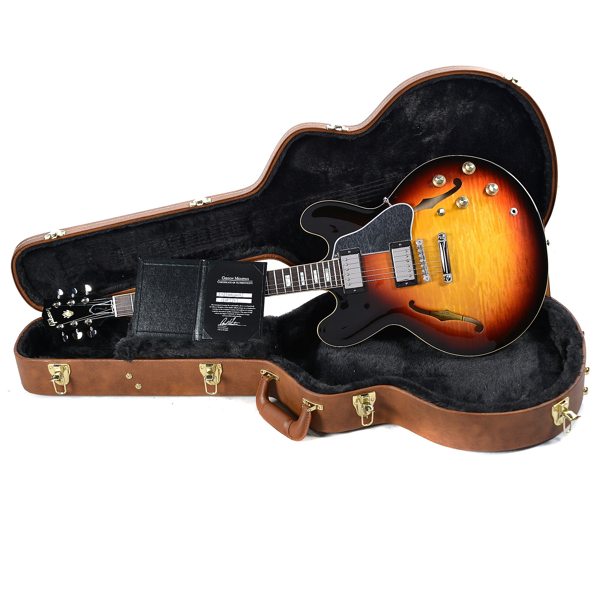 Gibson Es-335 Figured 2018 Ltd - Antique Sunset Burst - Guitare Électrique 1/2 Caisse - Variation 5