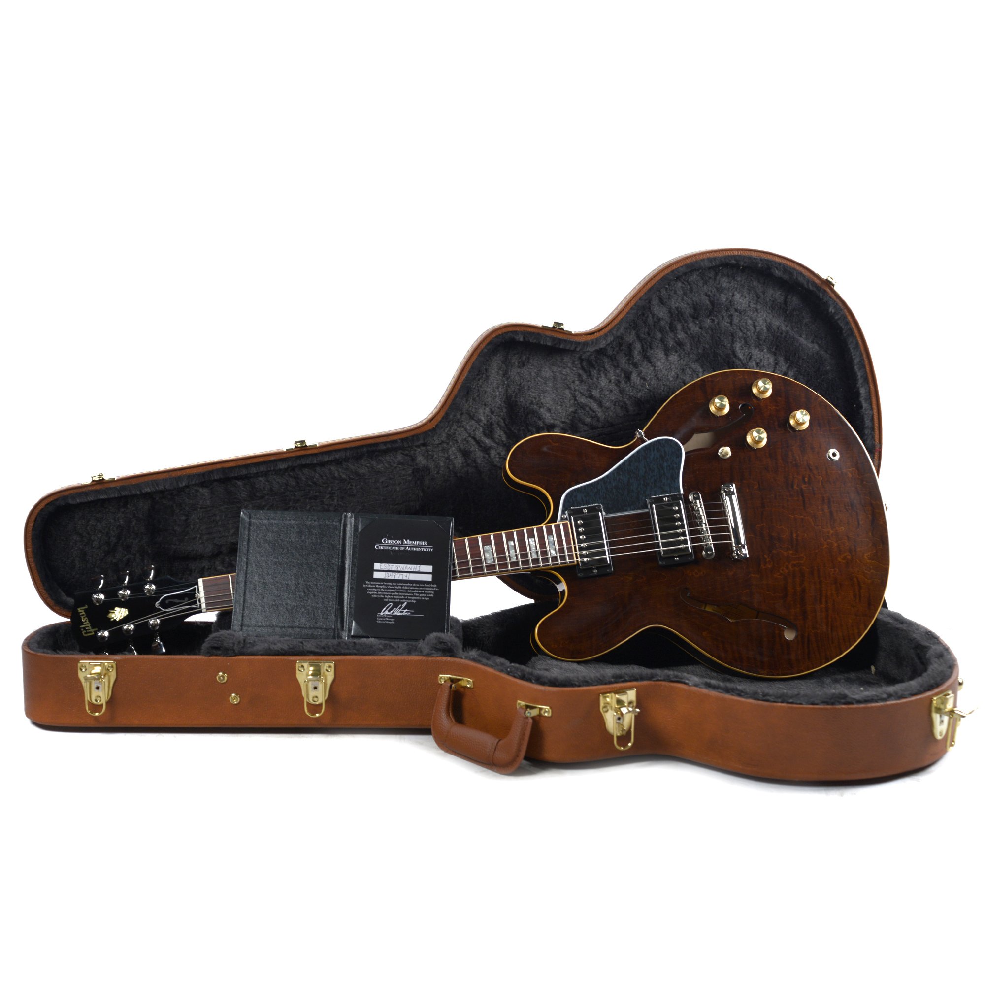 Gibson Es-335 Figured 2018 Ltd - Antique Walnut - Guitare Électrique 1/2 Caisse - Variation 5