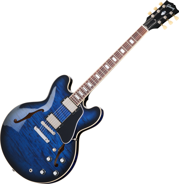 Gibson ES-335 Figured Custom Color - deep ocean burst Semi