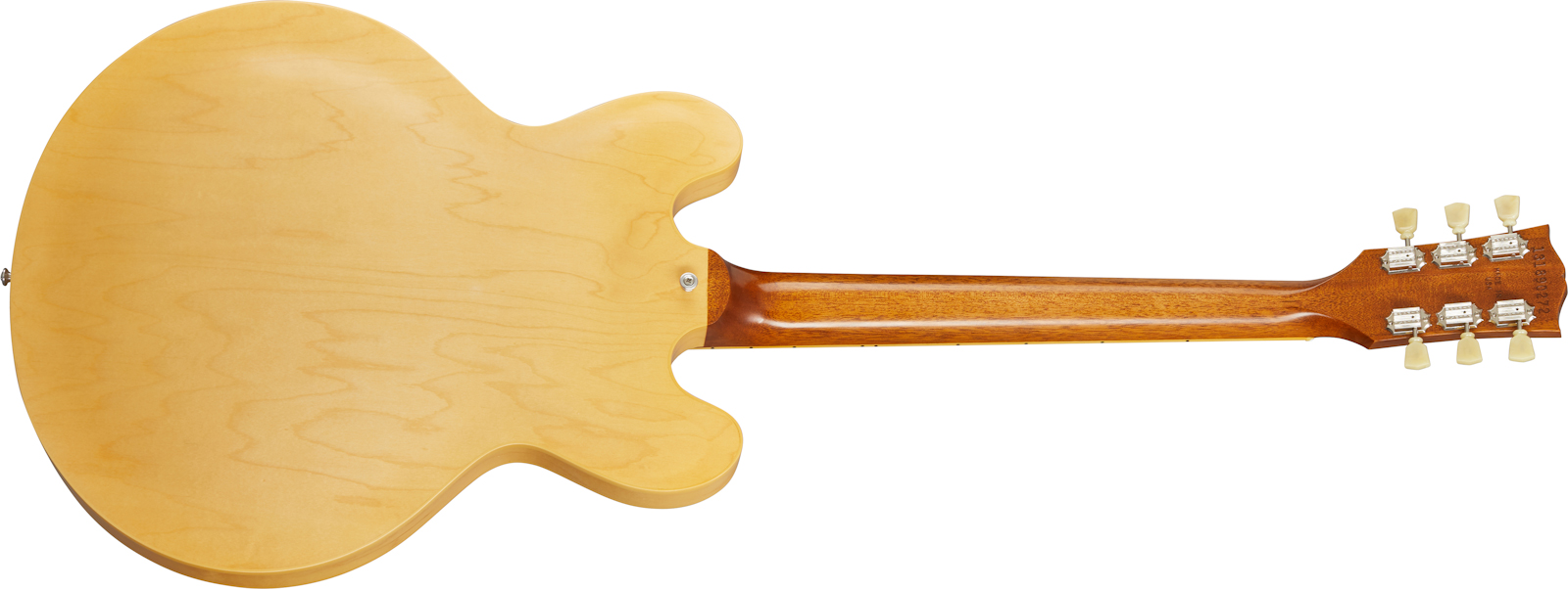 Gibson Es-335 Satin Modern 2020 Hh Ht Rw - Satin Vintage Natural - Guitare Électrique 1/2 Caisse - Variation 1