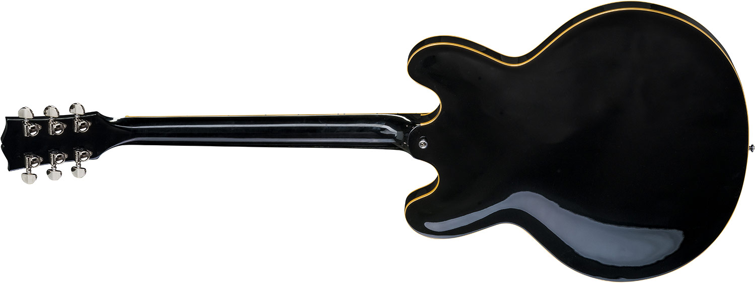 Gibson Es-335 Traditional 2018 - Vintage Ebony - Guitare Électrique 1/2 Caisse - Variation 2