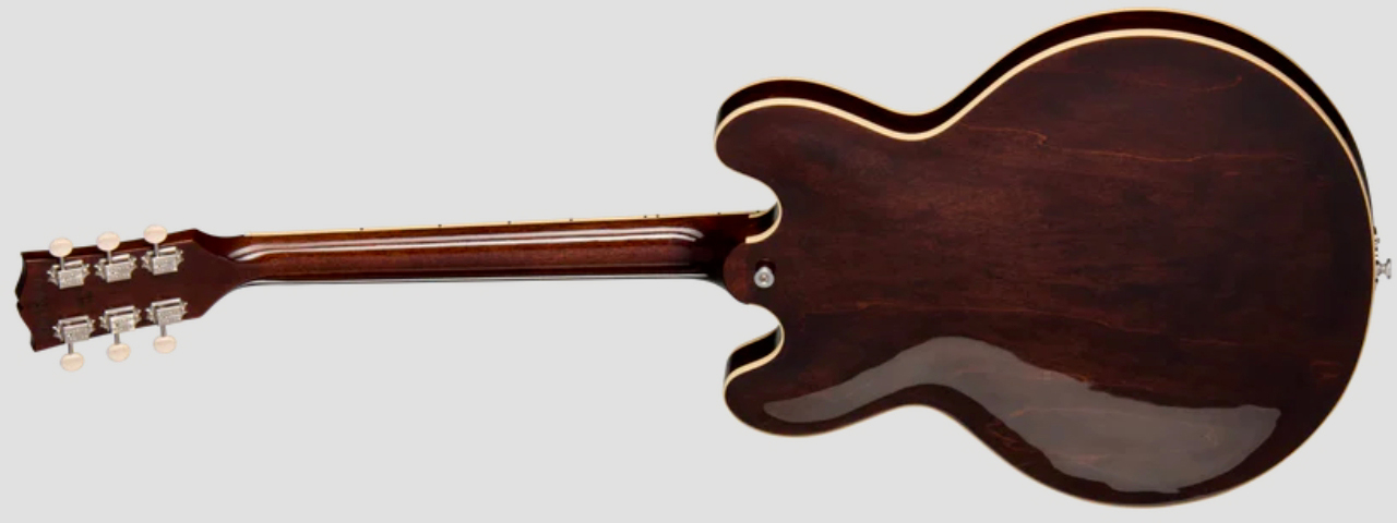 Gibson Es330 Original 2s P90 Ht Rw - Dark Walnut - Guitare Électrique 1/2 Caisse - Variation 1