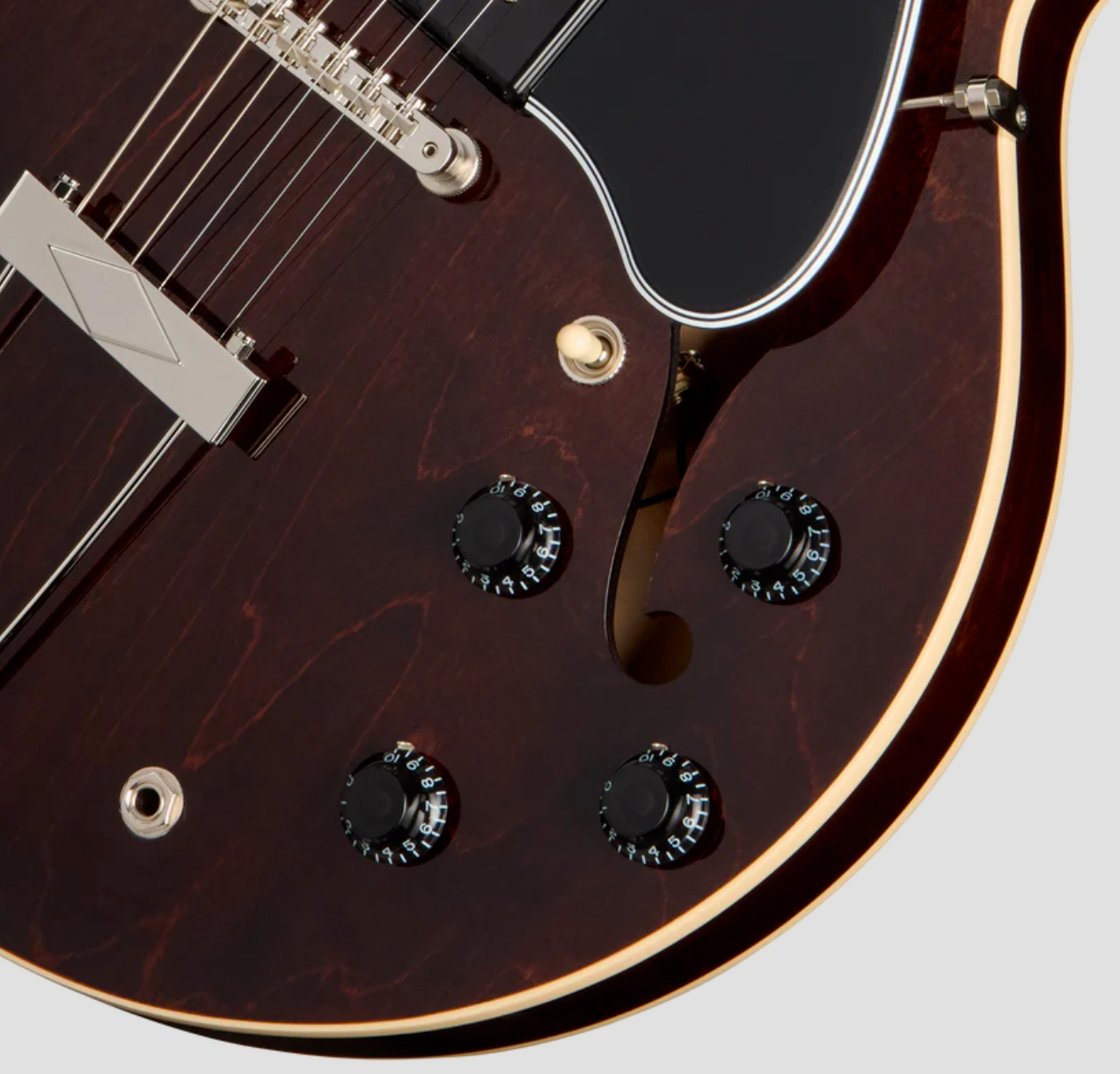 Gibson Es330 Original 2s P90 Ht Rw - Dark Walnut - Guitare Électrique 1/2 Caisse - Variation 3