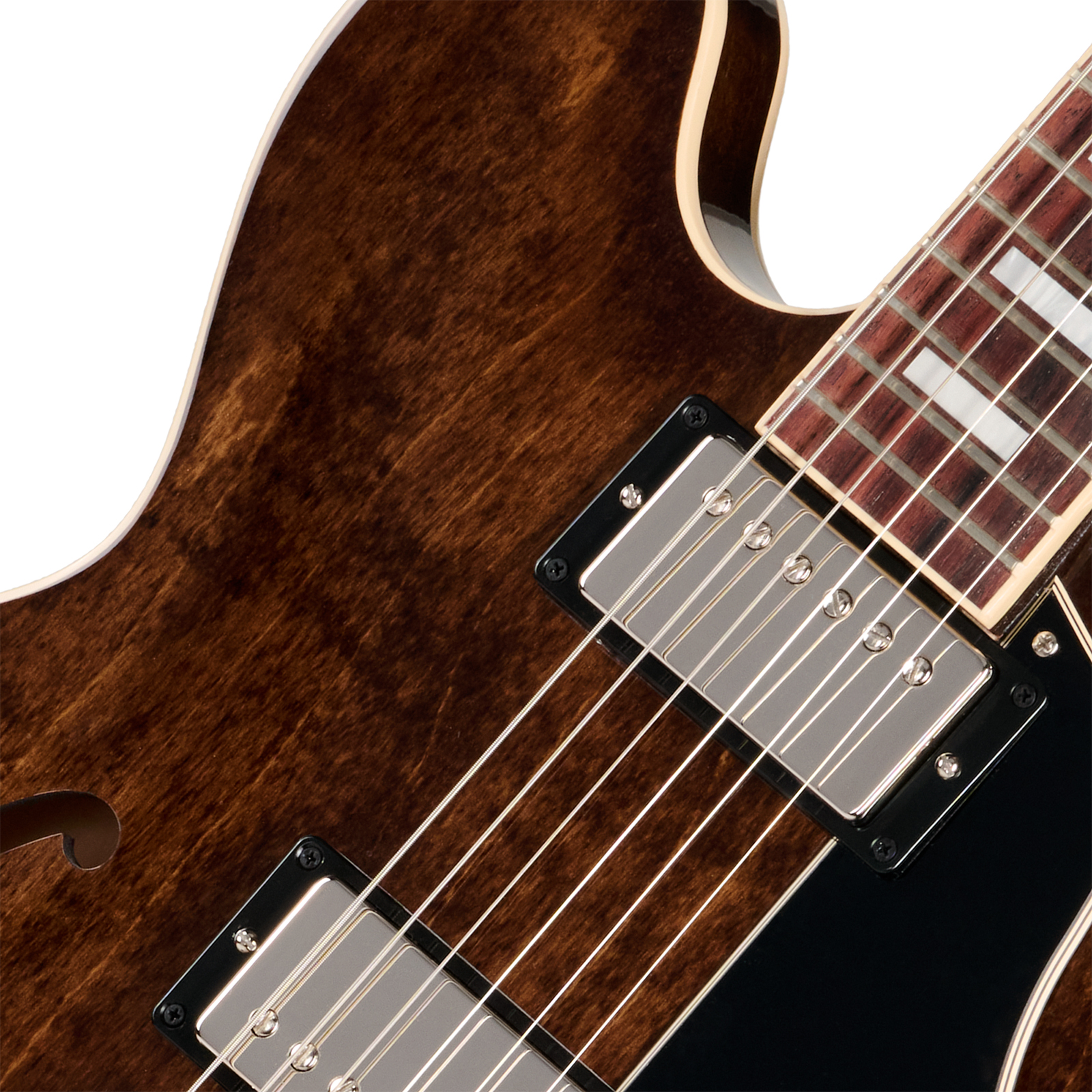 Gibson Es335 60s Usa 2h Ht Rw - Dark Walnut - Guitare Électrique 1/2 Caisse - Variation 2