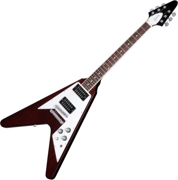 Gibson Original 70s Flying V - dark walnut Metal electric guitar