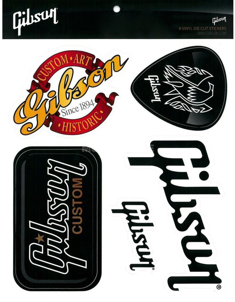 Gibson Guitar Sticker Pack 2018 - Autocollant & Stickers - Variation 1