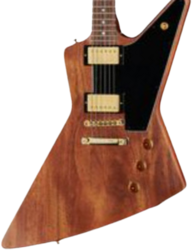 Guitare électrique rétro rock Gibson Custom Shop 1958 Mahogany Explorer Reissue - Vos walnut