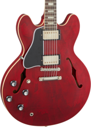 Guitare électrique gaucher Gibson Custom Shop Historic 1964 ES-335 Reissue LH - Vos sixties cherry