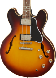 Guitare électrique 1/2 caisse Gibson Custom Shop Historic 1961 ES-335 Reissue - Vos vintage burst