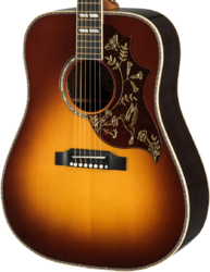 Guitare electro acoustique Gibson Custom Shop Hummingbird Deluxe - Rosewood burst