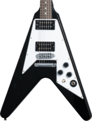 Guitare électrique métal Gibson Custom Shop Kirk Hammett 1979 Flying V - Murphy lab aged ebony