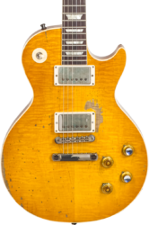 Guitare électrique single cut Gibson Custom Shop Kirk Hammett Greeny 1959 Les Paul Standard - Murphy Lab Aged Greeny Burst