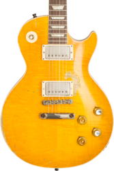 Guitare électrique single cut Gibson Custom Shop Kirk Hammett Greeny 1959 Les Paul Standard #933631 - Murphy Lab Aged Greeny Burst