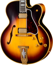 Guitare électrique 3/4 caisse & jazz Gibson Custom Shop L-5 CES Reissue - VOS Vintage Sunburst