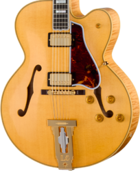 Guitare électrique 3/4 caisse & jazz Gibson Custom Shop L-5 CES Reissue - VOS Antique Natural