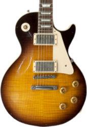 Guitare électrique single cut Gibson Custom Shop Les Paul Standard 1960 Reissue - Heavy aged bourbon burst