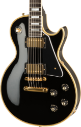 Guitare électrique single cut Gibson Custom Shop 1968 Les Paul Custom Reissue - Ebony