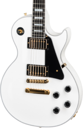 Guitare électrique single cut Gibson Custom Shop Les Paul Custom - Alpine white