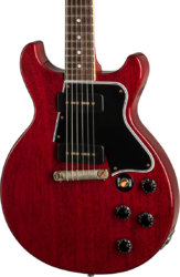 Guitare électrique single cut Gibson Custom Shop 1960 Les Paul Special Double Cut Reissue - Vos cherry red