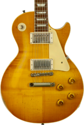 Guitare électrique single cut Gibson Custom Shop 1958 Les Paul Standard Reissue #83205 - Murphy Lab Heavy Aged Lemon Burst