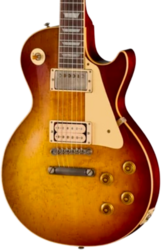 Guitare électrique single cut Gibson Custom Shop LE 1959 Les Paul Standard Reissue Birdseye Maple Top Ltd - Murphy lab light aged peach tea burst