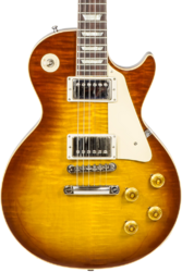 Guitare électrique single cut Gibson Custom Shop 1959 Les Paul Standard Reissue #91818 - Gloss iced tea burst