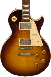 Guitare électrique single cut Gibson Custom Shop Burstdriver Les Paul Standard #871301 - Vos havana fade