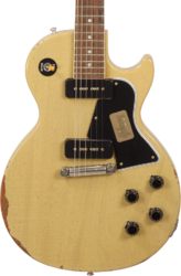 Guitare électrique single cut Gibson Custom Shop M2M 1960 Les Paul Special SC - Heavy aged tv yellow