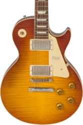Guitare électrique single cut Gibson Custom Shop M2M 1958 Les Paul Standard #89886 - Aged royal teaburst