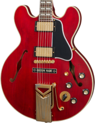 Guitare électrique 1/2 caisse Gibson Custom Shop Marcus King 1962 ES-345 With Sideways Vibrola - VOS Sixties Cherry