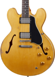 Guitare électrique 1/2 caisse Gibson Custom Shop Murphy Lab 1959 ES-335 Reissue - Ultra heavy aged vintage natural