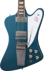 Guitare électrique rétro rock Gibson Custom Shop Murphy Lab 1963 Firebird V With Maestro Vibrola - Ultra light aged pelham blue
