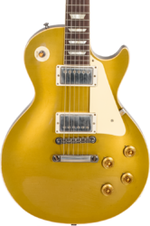 Guitare électrique single cut Gibson Custom Shop Murphy Lab 1957 Les Paul Goldtop Reissue #721287 - Light aged double gold with dark back