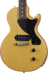 Guitare électrique single cut Gibson Custom Shop Murphy Lab 1957 Les Paul Junior Single Cut Reissue - Heavy aged tv yellow
