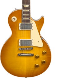 Guitare électrique solid body Gibson Custom Shop Murphy Lab 1958 Les Paul Standard Reissue #821279 - Light aged lemon burst