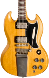 Guitare électrique double cut Gibson Custom Shop LE 1964 SG Standard Reissue Korina Ltd - VOS Antique Natural