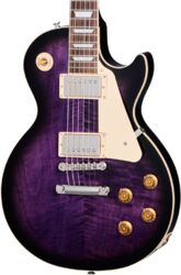 Guitare électrique single cut Gibson Original Les Paul Standard 50s Figured Top - Dark purple burst