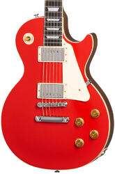 Guitare électrique single cut Gibson Les Paul Standard 50s Plain Top Custom Color - Cardinal red