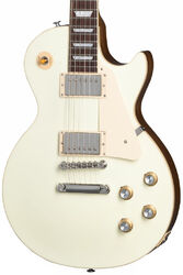 Guitare électrique single cut Gibson Les Paul Standard 60s Plain Top Custom Color - Classic white