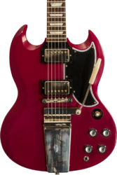 Guitare électrique double cut Gibson Custom Shop 1964 SG Standard Reissue W/ Maestro Vibrola #502124 - VOS Metallic Plum