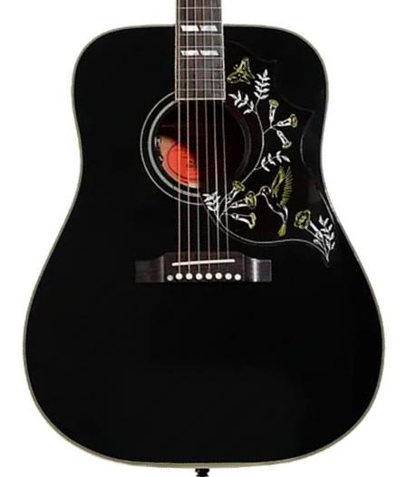 Guitare folk Gibson Custom Shop Hummingbird Torch - Ebony