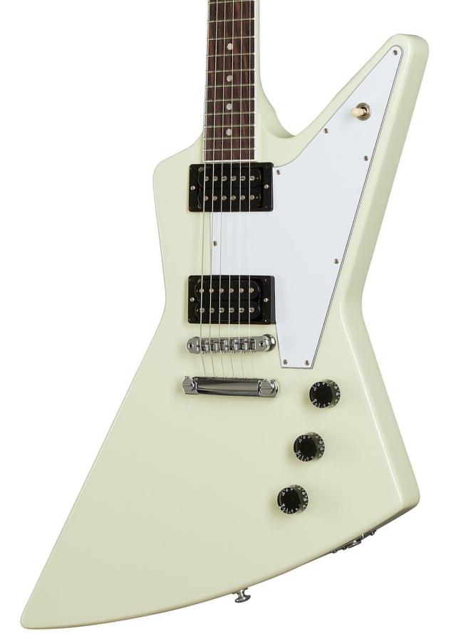 Guitare électrique rétro rock Gibson 70s Explorer - Classic white