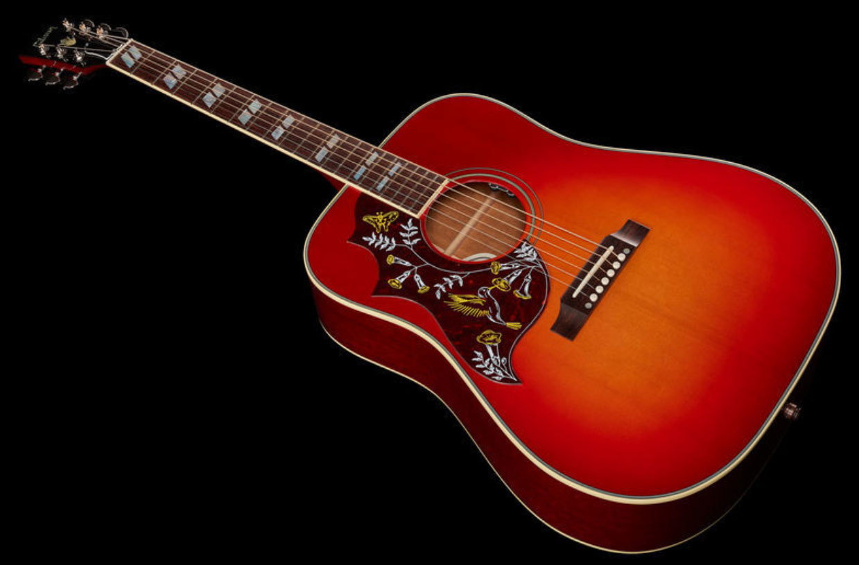 Gibson Hummingbird 2019 Lh Gaucher Dreadnought Epicea Acajou Rw - Vintage Cherry Sunburst - Guitare Electro Acoustique - Variation 1