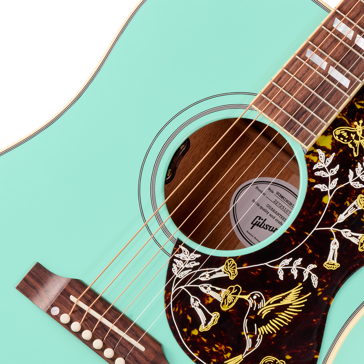 Gibson Hummingbird Standard (baggs Hifi Dna) Dreadnought Epicea Acajou Rw - Southwestern Turquoise - Guitare Folk - Variation 2