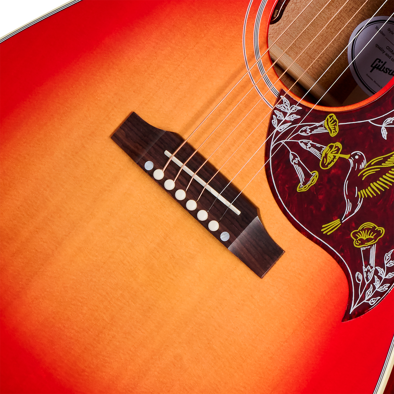 Gibson Hummingbird Standard (baggs Hifi Dna) Dreadnought Epicea Acajou Rw - Vintage Cherry Sunburst - Guitare Folk - Variation 3