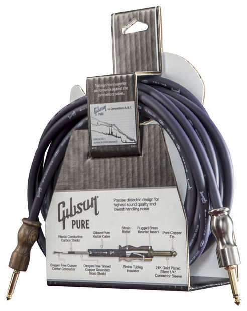 Gibson Instrument Pure Cable Jack Droit 18ft.5.49m Dark Purple - CÂble - Variation 1