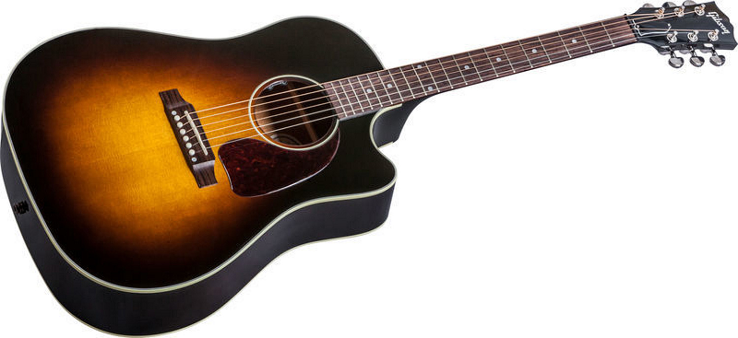 Gibson J-45 Cutaway 2019 Dreadnought Cw Epicea Acajou Rw - Vintage Sunburst - Guitare Acoustique - Variation 3