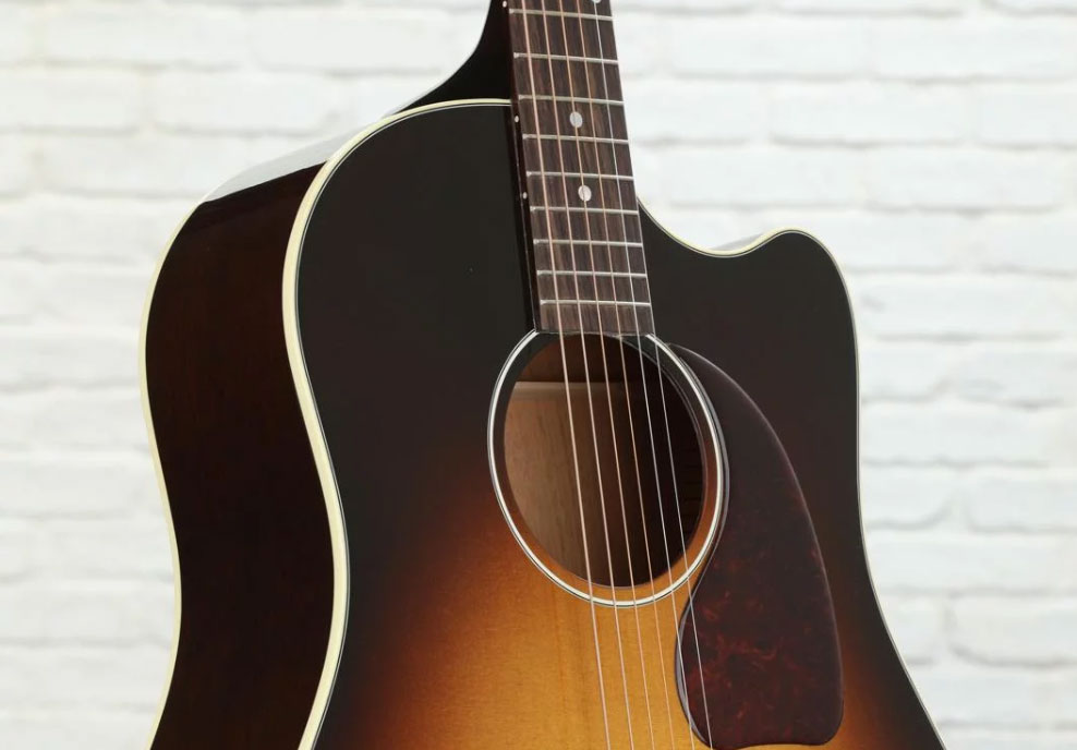 Gibson J-45 Cutaway 2019 Dreadnought Cw Epicea Acajou Rw - Vintage Sunburst - Guitare Acoustique - Variation 4